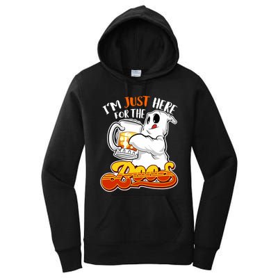 IM Just Here For The Boos Funny Halloween Ghost Women's Pullover Hoodie