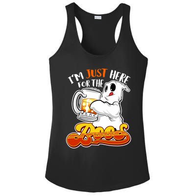 IM Just Here For The Boos Funny Halloween Ghost Ladies PosiCharge Competitor Racerback Tank