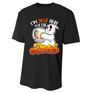 IM Just Here For The Boos Funny Halloween Ghost Performance Sprint T-Shirt