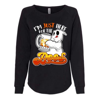 IM Just Here For The Boos Funny Halloween Ghost Womens California Wash Sweatshirt