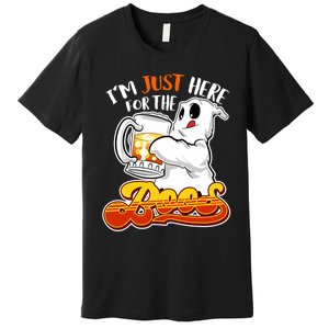 IM Just Here For The Boos Funny Halloween Ghost Premium T-Shirt