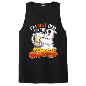 IM Just Here For The Boos Funny Halloween Ghost PosiCharge Competitor Tank