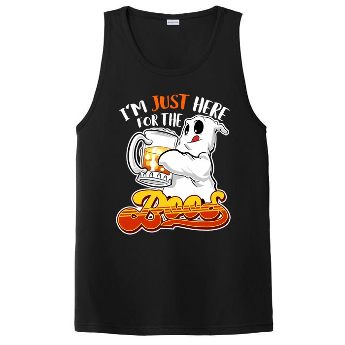 IM Just Here For The Boos Funny Halloween Ghost PosiCharge Competitor Tank