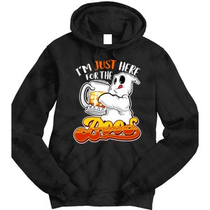 IM Just Here For The Boos Funny Halloween Ghost Tie Dye Hoodie