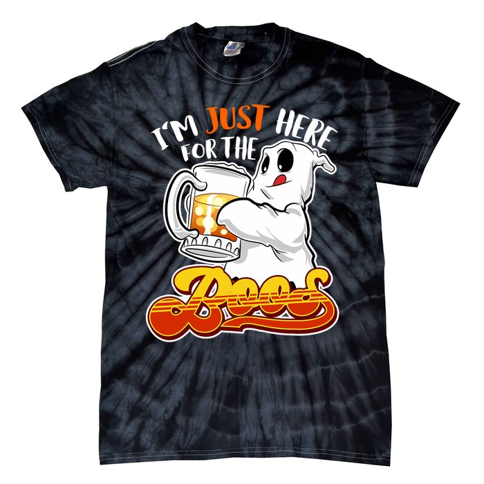 IM Just Here For The Boos Funny Halloween Ghost Tie-Dye T-Shirt