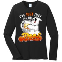 IM Just Here For The Boos Funny Halloween Ghost Ladies Long Sleeve Shirt