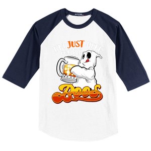 IM Just Here For The Boos Funny Halloween Ghost Baseball Sleeve Shirt