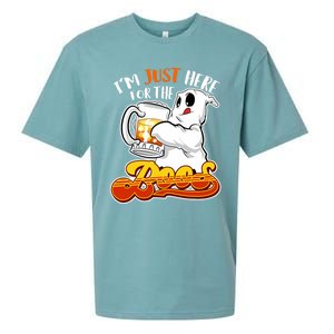 IM Just Here For The Boos Funny Halloween Ghost Sueded Cloud Jersey T-Shirt