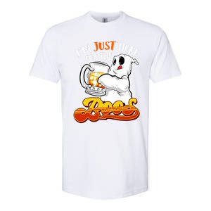 IM Just Here For The Boos Funny Halloween Ghost Softstyle CVC T-Shirt