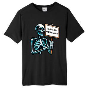 IM Just Here For The Candy Skeleton Spooky Season Halloween Tall Fusion ChromaSoft Performance T-Shirt