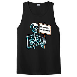 IM Just Here For The Candy Skeleton Spooky Season Halloween PosiCharge Competitor Tank