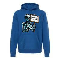 IM Just Here For The Candy Skeleton Spooky Season Halloween Premium Hoodie