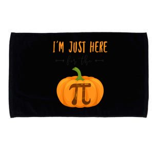 Im Just Here For The Pumpkin Pi Halloween Pumpkin Pie Cute Gift Microfiber Hand Towel