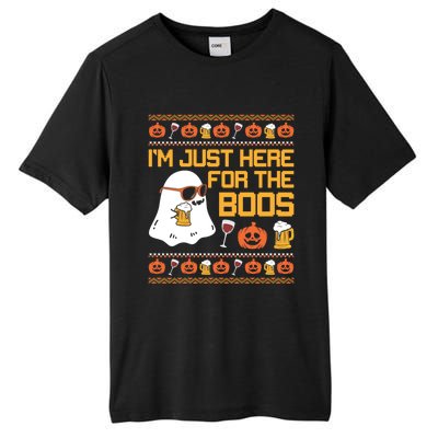 Im Just Here For The Boos Halloween Ugly Sweater Gift Tall Fusion ChromaSoft Performance T-Shirt