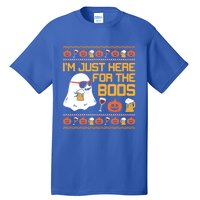 Im Just Here For The Boos Halloween Ugly Sweater Gift Tall T-Shirt