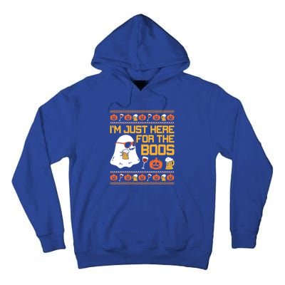 Im Just Here For The Boos Halloween Ugly Sweater Gift Tall Hoodie