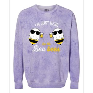 IM Just Here For The Boo Bees Halloween Funny Colorblast Crewneck Sweatshirt