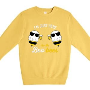 IM Just Here For The Boo Bees Halloween Funny Premium Crewneck Sweatshirt