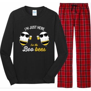 IM Just Here For The Boo Bees Halloween Funny Long Sleeve Pajama Set