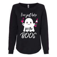 IM Just Here For The Boos Wine Funny Halloween Womens California Wash Sweatshirt