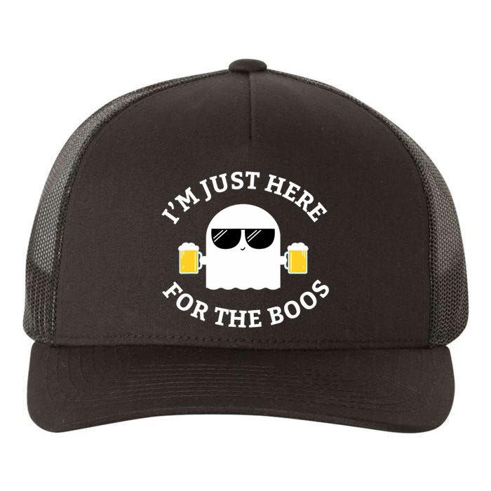 Im Just Here For The Boos Funny Halloween Beer Yupoong Adult 5-Panel Trucker Hat