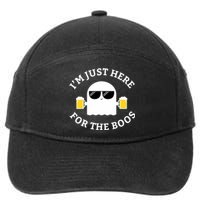 Im Just Here For The Boos Funny Halloween Beer 7-Panel Snapback Hat