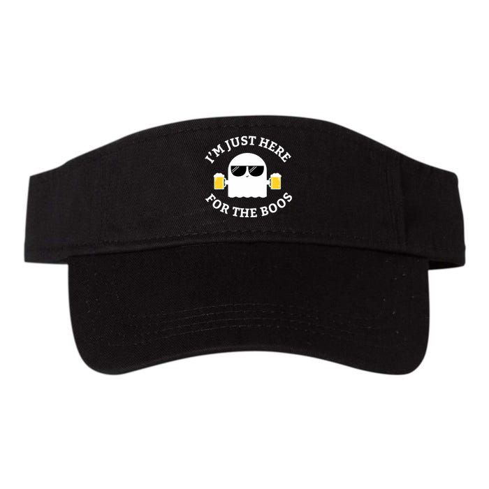 Im Just Here For The Boos Funny Halloween Beer Valucap Bio-Washed Visor