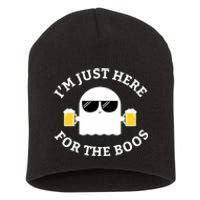 Im Just Here For The Boos Funny Halloween Beer Short Acrylic Beanie