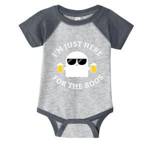 Im Just Here For The Boos Funny Halloween Beer Infant Baby Jersey Bodysuit