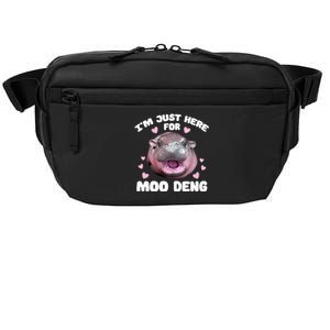 IM Just Here For Moo Deng Cute Baby Hippo Bouncy Souvenir Crossbody Pack