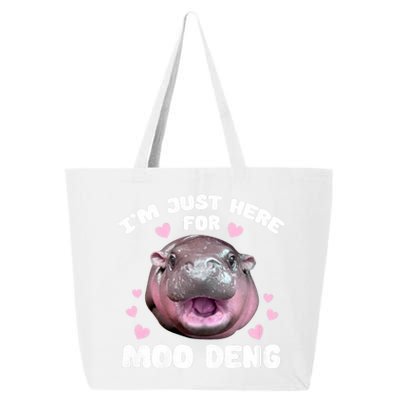 IM Just Here For Moo Deng Cute Baby Hippo Bouncy Souvenir 25L Jumbo Tote