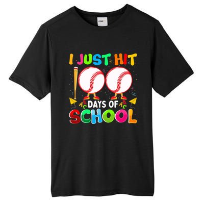 I Just Hit 100 Days Of School Baseball 100th Day Boy Girl Tall Fusion ChromaSoft Performance T-Shirt