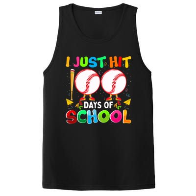 I Just Hit 100 Days Of School Baseball 100th Day Boy Girl PosiCharge Competitor Tank