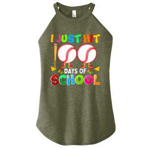 I Just Hit 100 Days Of School Baseball 100th Day Boy Girl Women's Perfect Tri Rocker Tank