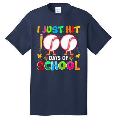 I Just Hit 100 Days Of School Baseball 100th Day Boy Girl Tall T-Shirt