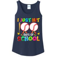 I Just Hit 100 Days Of School Baseball 100th Day Boy Girl Ladies Essential Tank