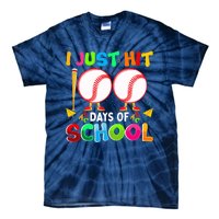 I Just Hit 100 Days Of School Baseball 100th Day Boy Girl Tie-Dye T-Shirt