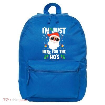 IM Just Here For The HoS Funny Santa Christmas Xmas Gift 16 in Basic Backpack