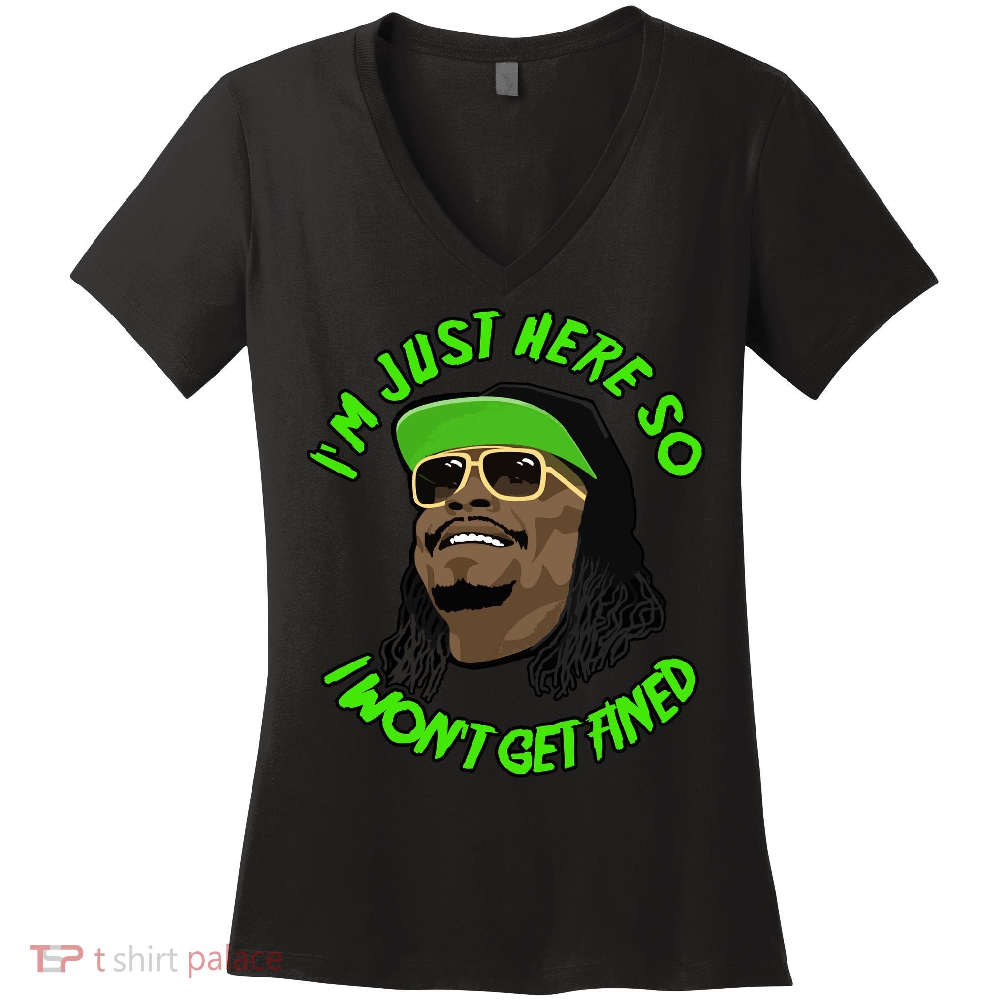 Im Just Here So I Wont Get Fined Gift Women's V-Neck T-Shirt