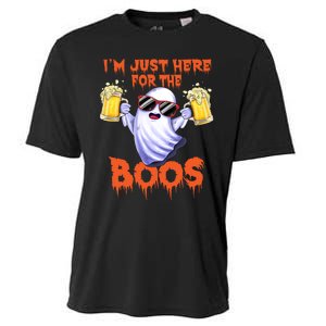 Im Just Here For The Boos Ghost Drinking Halloween Beer Cooling Performance Crew T-Shirt