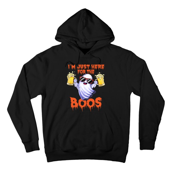 Im Just Here For The Boos Ghost Drinking Halloween Beer Hoodie