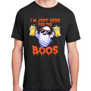 Im Just Here For The Boos Ghost Drinking Halloween Beer Adult ChromaSoft Performance T-Shirt