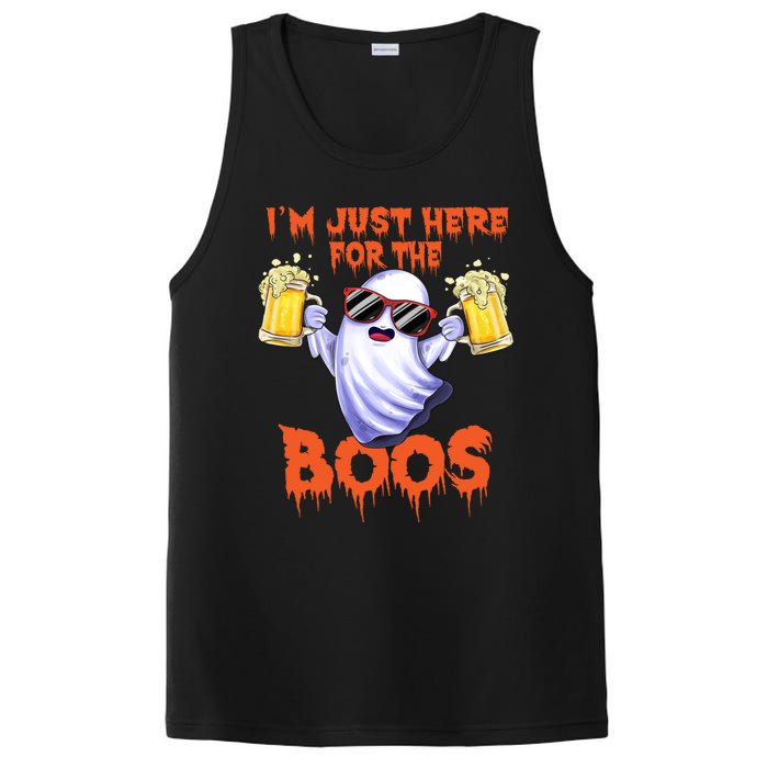 Im Just Here For The Boos Ghost Drinking Halloween Beer PosiCharge Competitor Tank