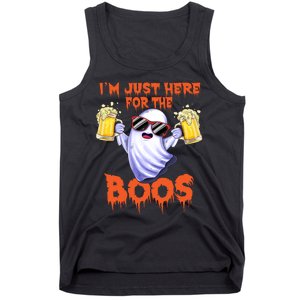 Im Just Here For The Boos Ghost Drinking Halloween Beer Tank Top