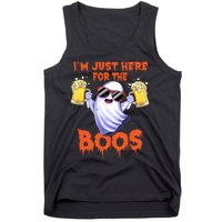 Im Just Here For The Boos Ghost Drinking Halloween Beer Tank Top