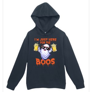 Im Just Here For The Boos Ghost Drinking Halloween Beer Urban Pullover Hoodie