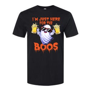 Im Just Here For The Boos Ghost Drinking Halloween Beer Softstyle CVC T-Shirt