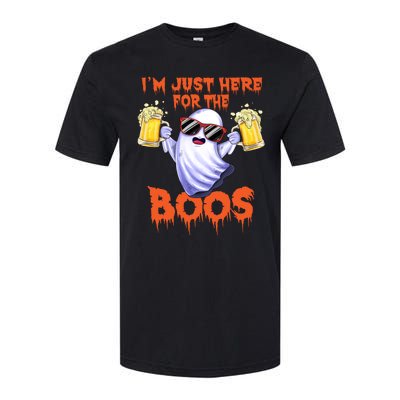 Im Just Here For The Boos Ghost Drinking Halloween Beer Softstyle CVC T-Shirt