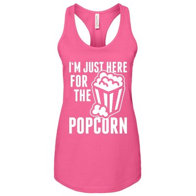 Im Just Here For The Popcorn Women's Racerback Tank