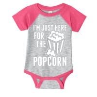 Im Just Here For The Popcorn Infant Baby Jersey Bodysuit